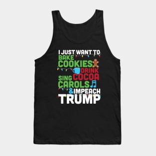 Impeach Trump Christmas Funny Anti Trump Traditions Tank Top